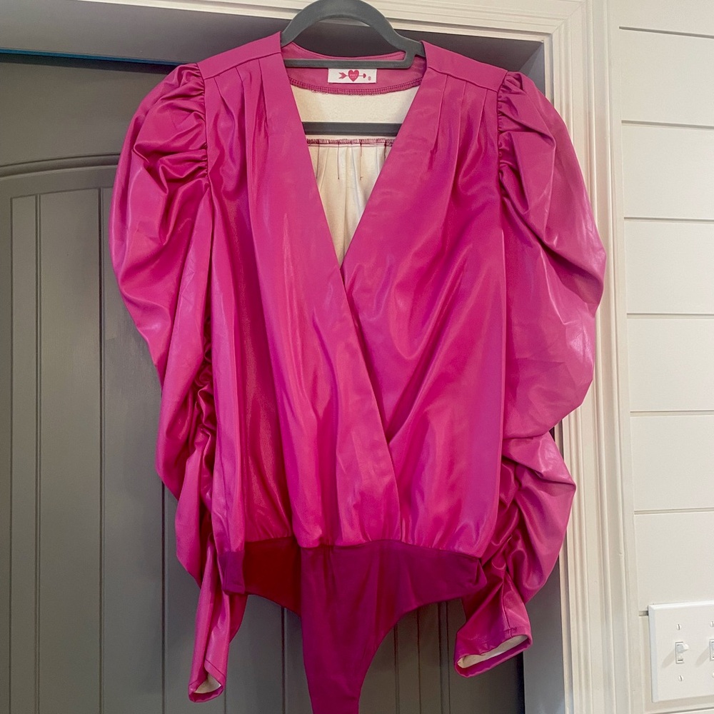 Buddy Love Leather Bodysuit, Size Medium! Worn once!